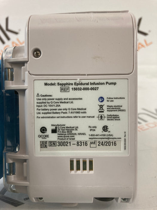 QCore Medical QCore Medical Sapphire Epidural Infusion Pump Infusion Pump reLink Medical