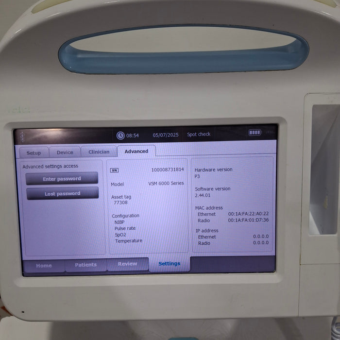 Welch Allyn Connex 6800 - Nellcor SpO2, SureTemp Vital Signs Monitor