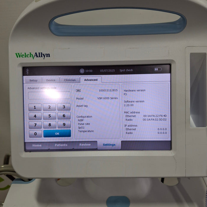 Welch Allyn Welch Allyn Connex 6800 - Nellcor SpO2, SureTemp Vital Signs Monitor Patient Monitors reLink Medical