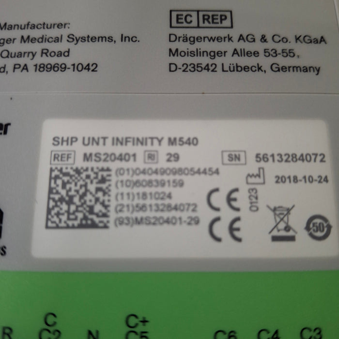 Draeger Medical Draeger Medical Infinity M540 Patient Monitor Patient Monitors reLink Medical