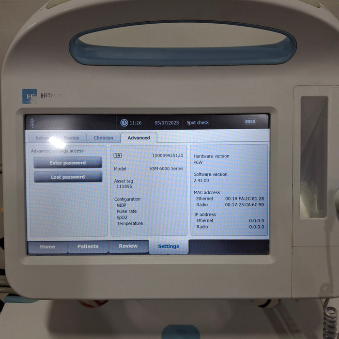 Welch Allyn Connex 6800 - Nellcor SpO2, SureTemp Vital Signs Monitor