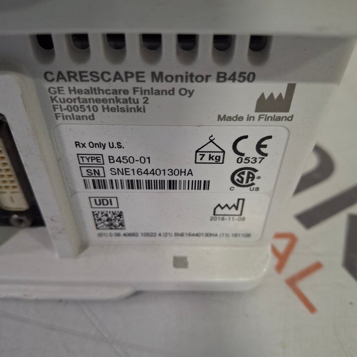 GE Healthcare GE Healthcare Carescape B450 Critical Care Patient Monitor Patient Monitors reLink Medical