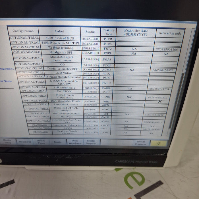 GE Healthcare Carescape B450 Critical Care Patient Monitor
