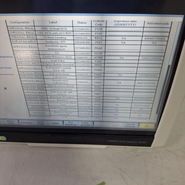 GE Healthcare Carescape B450 Patient Monitor