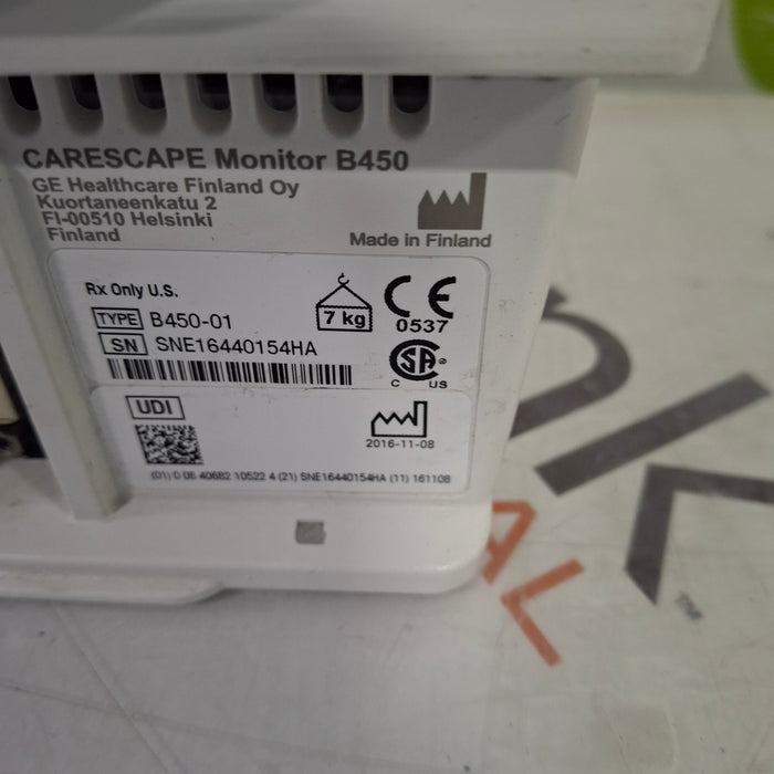 GE Healthcare Carescape B450 Patient Monitor