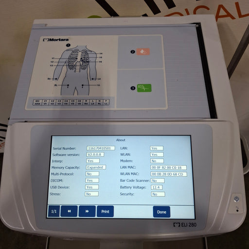 Mortara Mortara Eli 280 ECG Cardiology reLink Medical