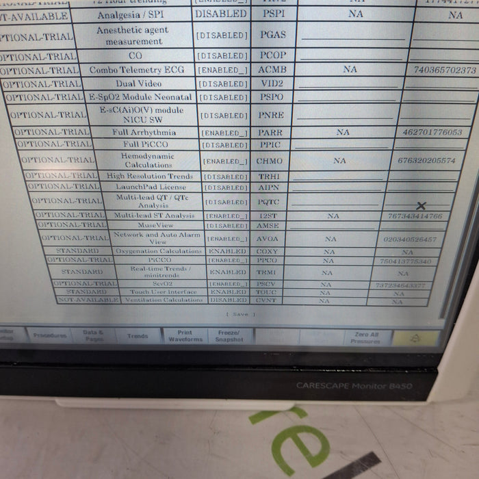 GE Healthcare Carescape B450 Patient Monitor