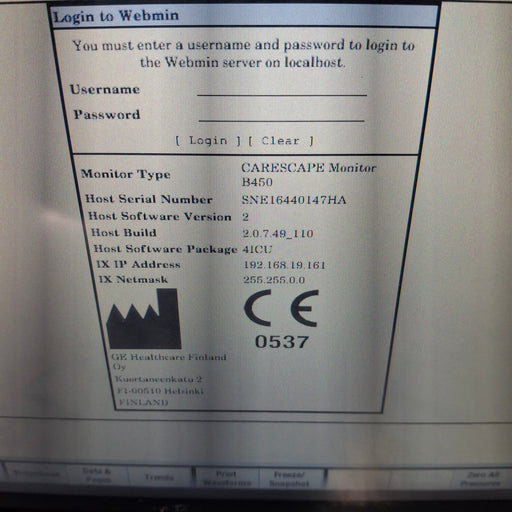 GE Healthcare GE Healthcare Carescape B450 Patient Monitor Patient Monitors reLink Medical