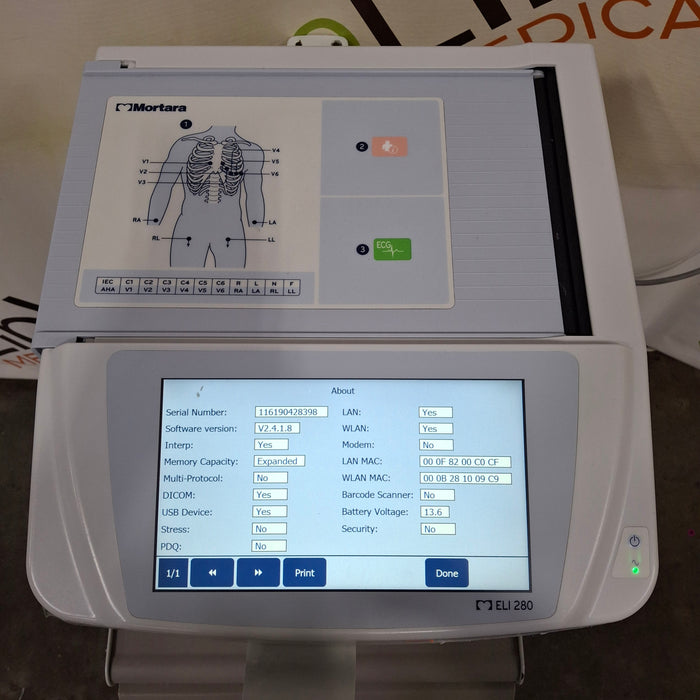 Mortara Mortara Eli 280 ECG Cardiology reLink Medical