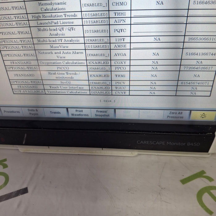 GE Healthcare GE Healthcare Carescape B450 Critical Care Patient Monitor Patient Monitors reLink Medical