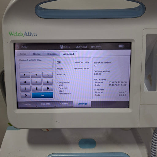 Welch Allyn Welch Allyn Connex 6800 - Nellcor SpO2, SureTemp Vital Signs Monitor Patient Monitors reLink Medical