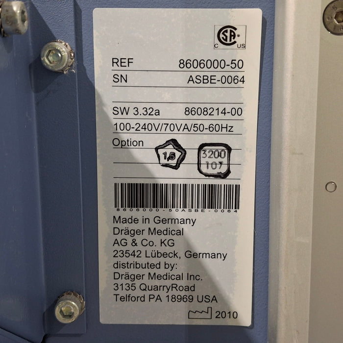 Draeger Medical Fabius Tiro Anesthesia Machine