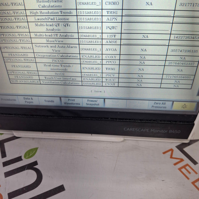 GE Healthcare GE Healthcare Carescape B450 Patient Monitor Patient Monitors reLink Medical