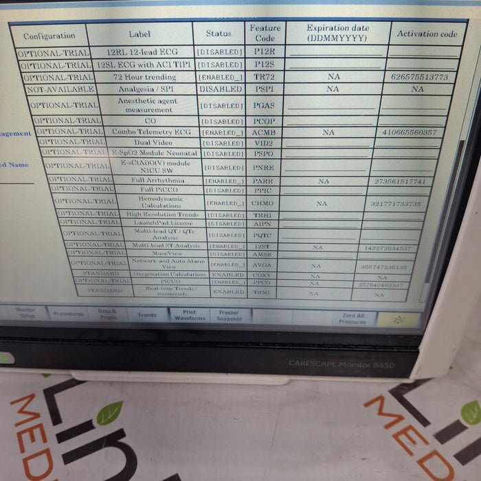 GE Healthcare GE Healthcare Carescape B450 Patient Monitor Patient Monitors reLink Medical