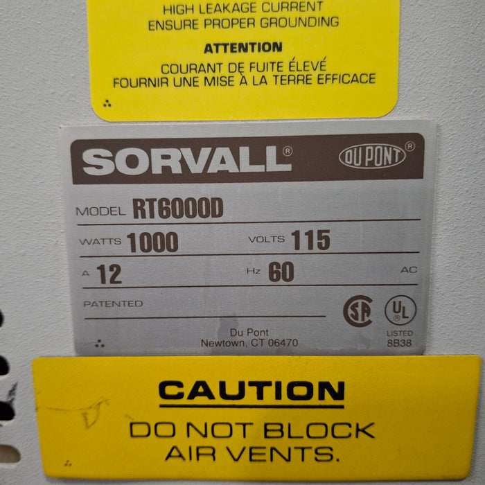 Sorvall RT6000D Refrigerated Centrifuge
