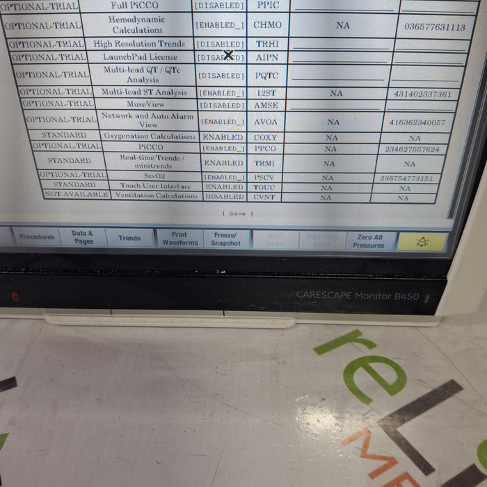 GE Healthcare GE Healthcare Carescape B450 Patient Monitor Patient Monitors reLink Medical