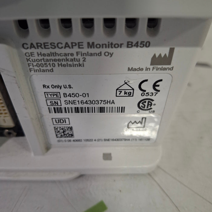 GE Healthcare GE Healthcare Carescape B450 Patient Monitor Patient Monitors reLink Medical