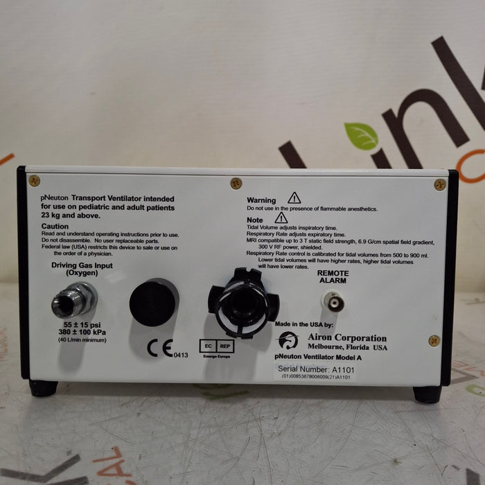 Airon Corp Airon Corp pNeuton Pneumatic Transport Ventilator Respiratory reLink Medical