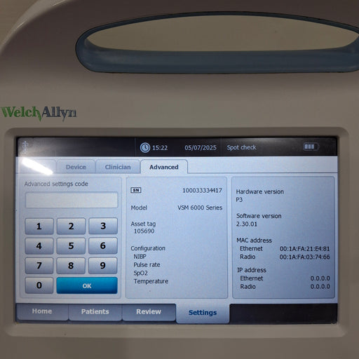 Welch Allyn Welch Allyn Connex 6800 - Nellcor SpO2, SureTemp Vital Signs Monitor Patient Monitors reLink Medical