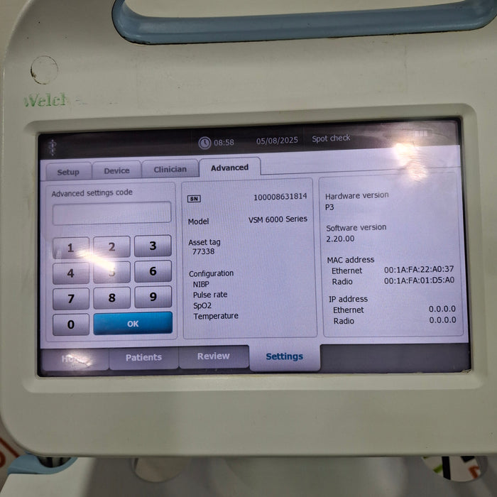 Welch Allyn Welch Allyn Connex 6800 - Nellcor SpO2, SureTemp Vital Signs Monitor Patient Monitors reLink Medical