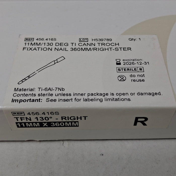 DePuy 456.416S 11mm/130° TI Cann Troch Fixation Nail 360mm/Right