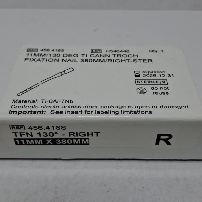 DePuy 456.418S 11mm/130° TI Cann Troch Fixation Nail 380mm/Right