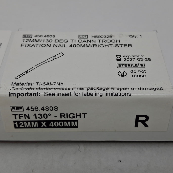 DePuy 456.480S 12mm/130° TI Cann Troch Fixation Nail 400mm/Right