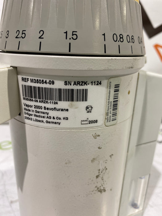 Draeger Medical Vapor 2000 Sevoflurane Vaporizer