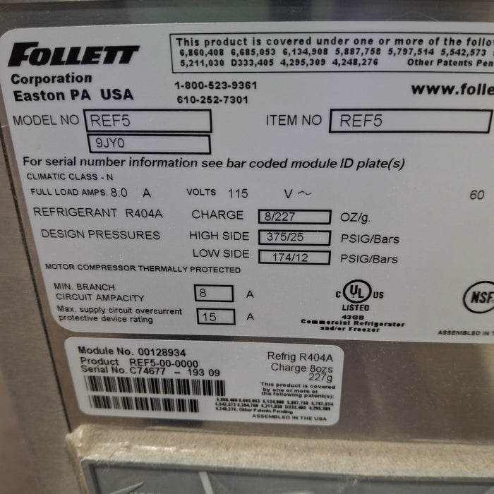 Follett Corp Follett Corp REF5 Freezer Research Lab reLink Medical