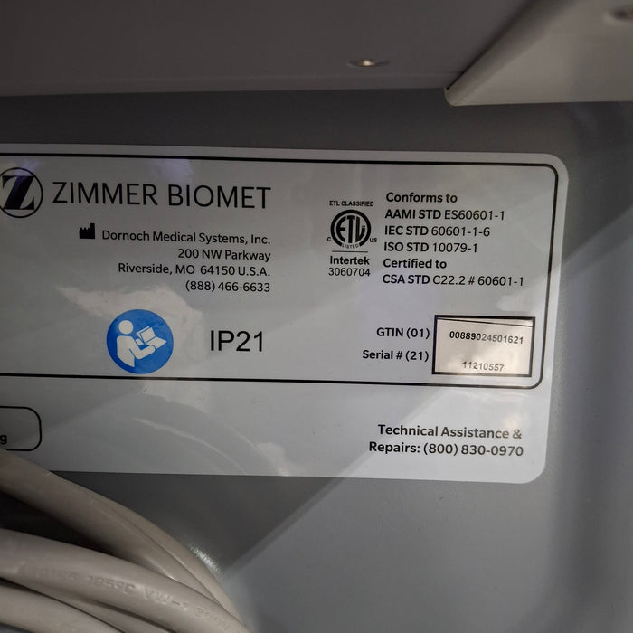 Zimmer Zimmer Biomet Intellicart System Duo Fluid Cart Surgical Equipment reLink Medical