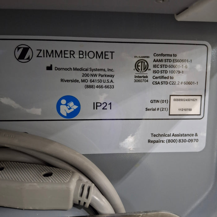 Zimmer Zimmer Biomet Intellicart System Duo Fluid Cart Surgical Equipment reLink Medical