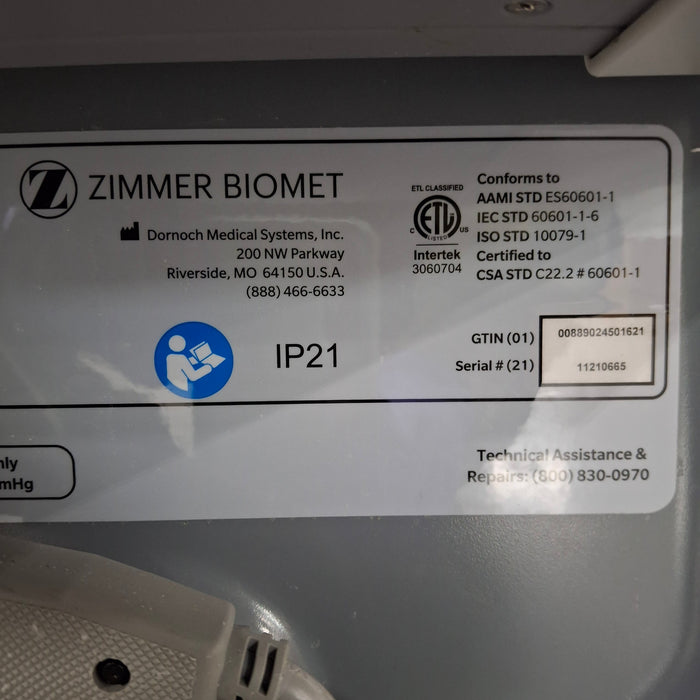 Zimmer Zimmer Biomet Intellicart System Duo Fluid Cart Surgical Equipment reLink Medical