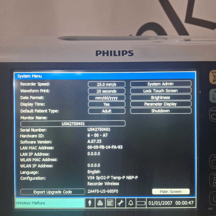 Philips Philips SureSigns VS4 Vital Signs Monitor Patient Monitors reLink Medical