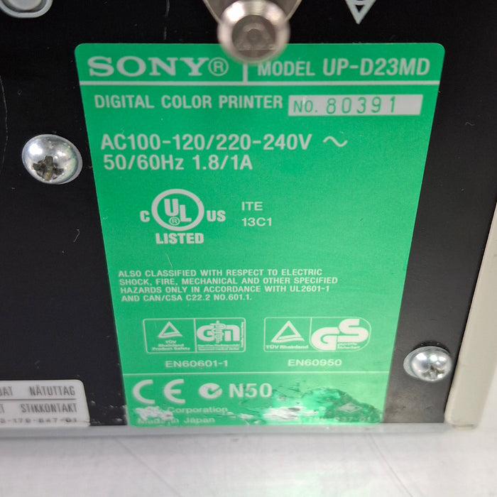 Sony Sony UP-D23MD Imager / Printer Ultrasound reLink Medical