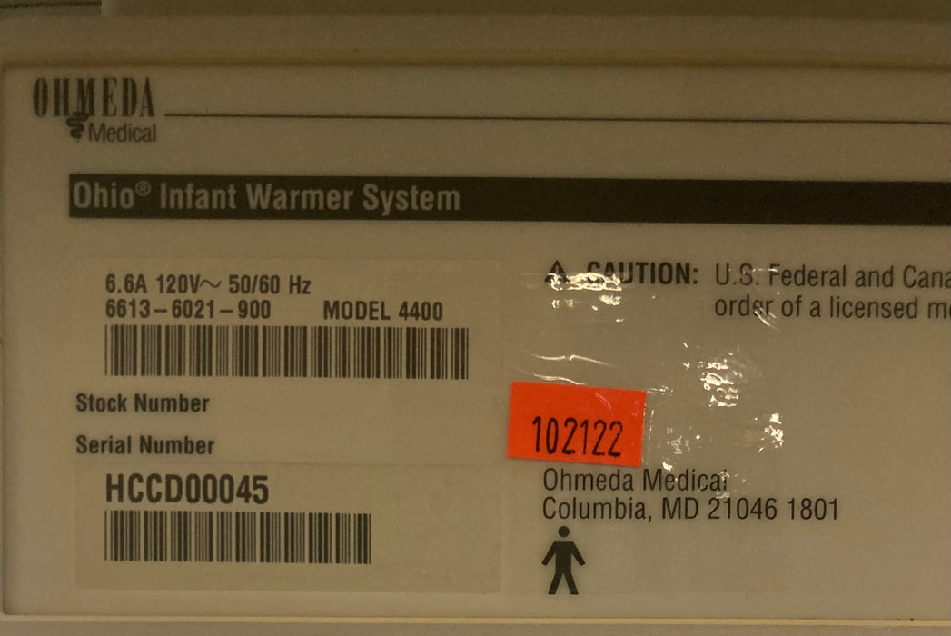 Ohmeda Medical Ohmeda Medical Ohio Model 4400 Infant Warmer Infant Warmers and Incubators reLink Medical