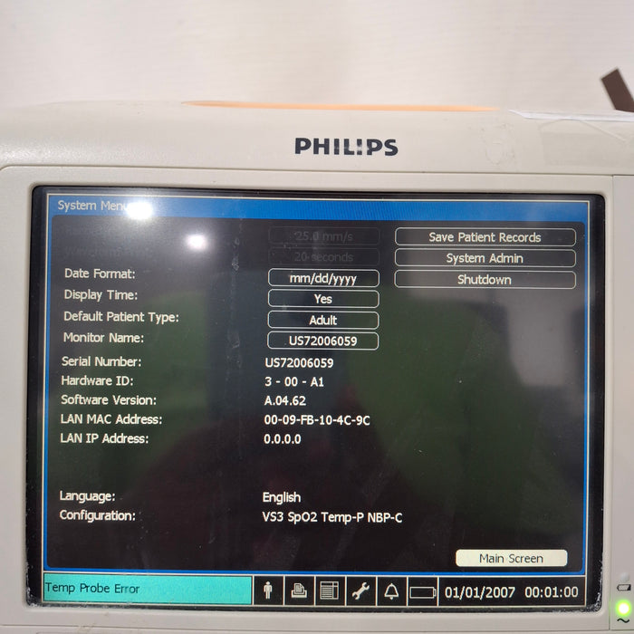 Philips Suresigns VS3 Vital Signs Monitor
