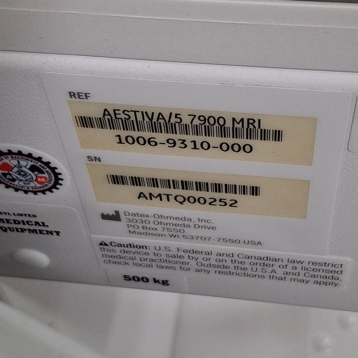 Datex-Ohmeda Aestiva 5 MRI Anesthesia System