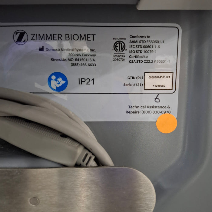 Zimmer Zimmer Biomet Intellicart System Duo Fluid Cart Surgical Equipment reLink Medical