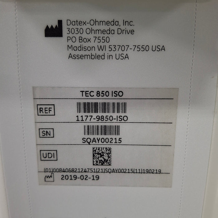 Datex-Ohmeda Datex-Ohmeda Tec 850 Isoflurane Vaporizer Anesthesia reLink Medical