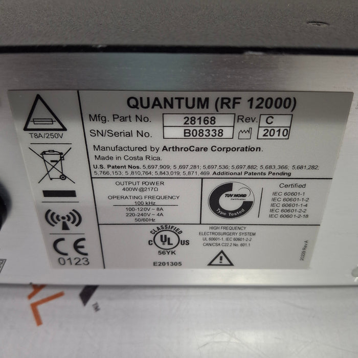 ArthroCare Corporation ArthroCare Corporation Quantum 2 Electrosurgical Unit Electrosurgical Units reLink Medical
