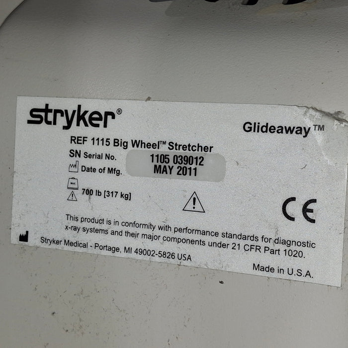 Stryker Stryker 1115 Big Wheel Glideaway Stretcher Beds & Stretchers reLink Medical