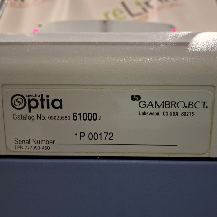 Terumo BCT Terumo BCT Spectra Optia Apheresis System Perfusion reLink Medical