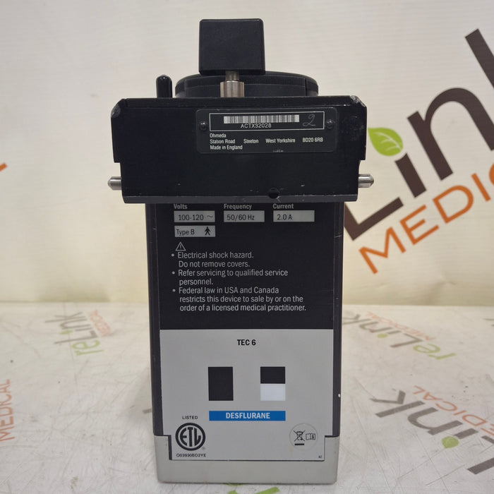 Ohmeda Medical Tec 6 Vaporizer