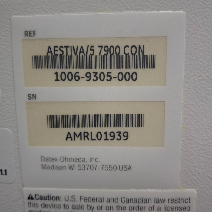 Datex-Ohmeda Datex-Ohmeda Aestiva 5 w/7900 Anesthesia System Anesthesia reLink Medical