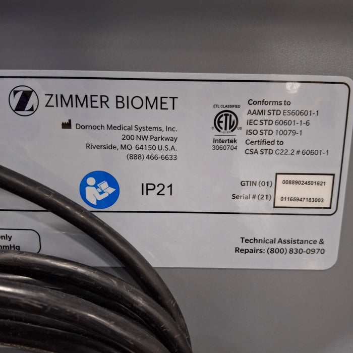 Zimmer Zimmer Biomet Intellicart System Duo Fluid Cart Surgical Equipment reLink Medical