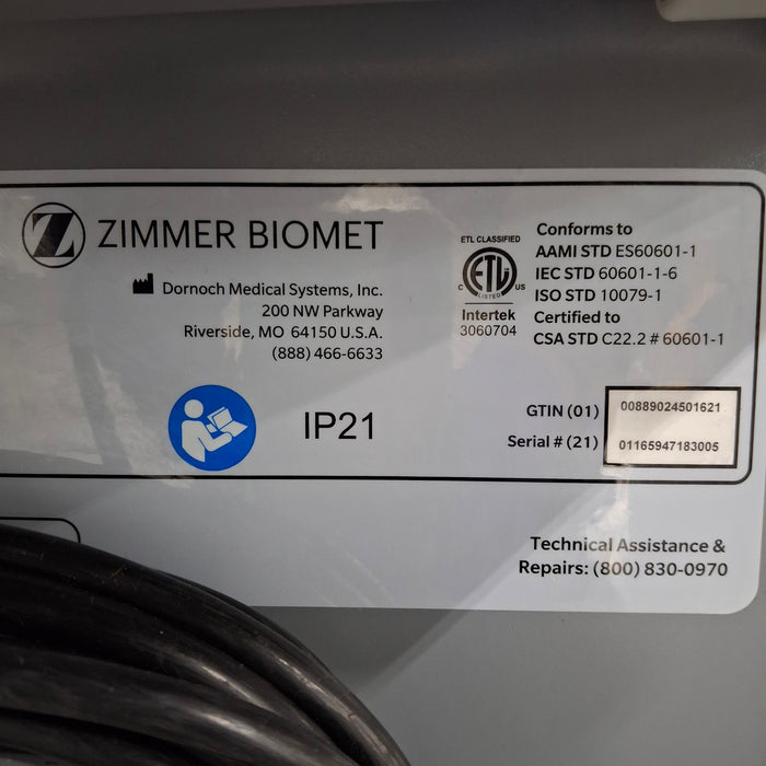 Zimmer Zimmer Biomet Intellicart System Duo Fluid Cart Surgical Equipment reLink Medical