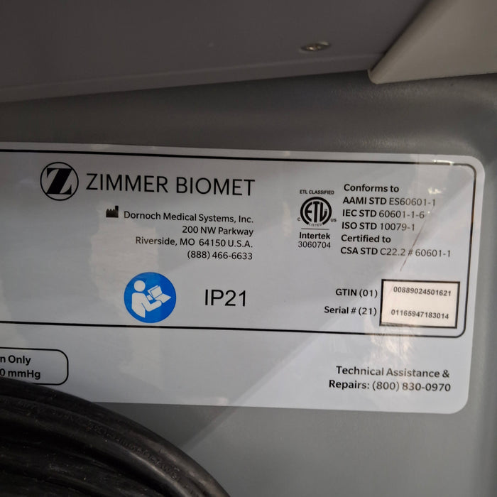 Zimmer Zimmer Biomet Intellicart System Duo Fluid Cart Surgical Equipment reLink Medical