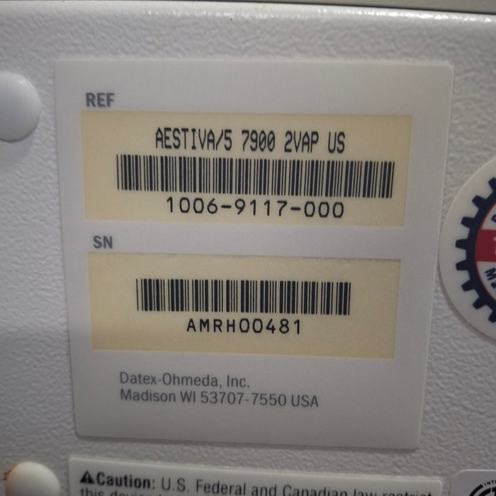 Datex-Ohmeda Datex-Ohmeda Aestiva 5 w/7900 Anesthesia System Anesthesia reLink Medical