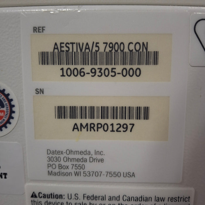 Datex-Ohmeda Datex-Ohmeda Aestiva 5 w/7900 Anesthesia System Anesthesia reLink Medical