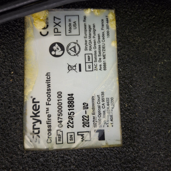 Stryker Stryker Crossfire Footswitch Surgical Equipment reLink Medical